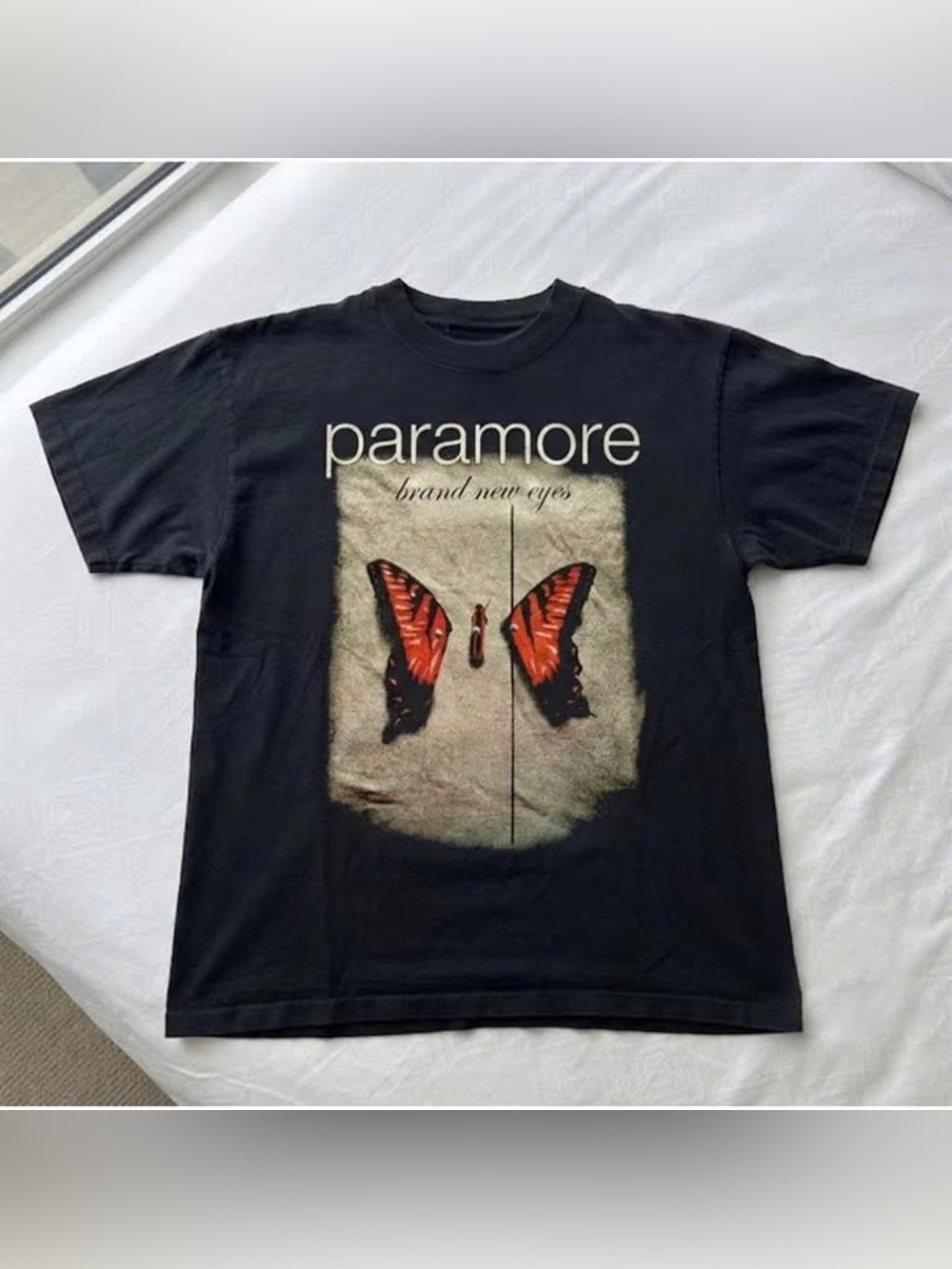 Vintage Black Paramore 'Brand New Eyes' Butterfly Graphic Tee